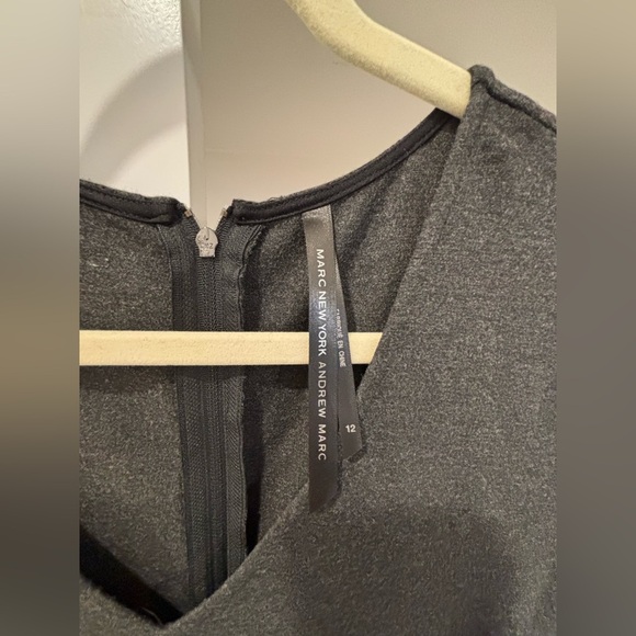 Marc Andrew Elegant Gray and Black Women's Fitted Dress - Picture 2 of 5